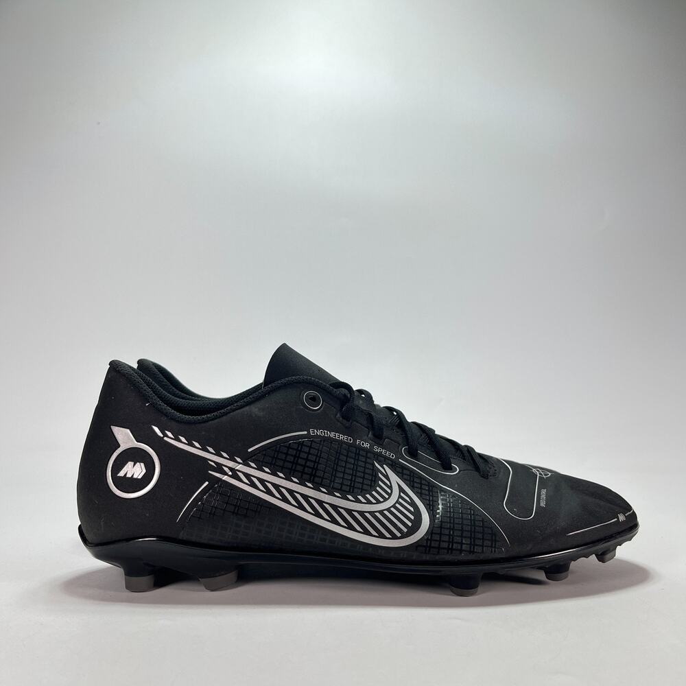 Nike Mercurial Vapor 14 Club MG Black Silver Soccer Sleats DJ2903-007 Mens Sz 13